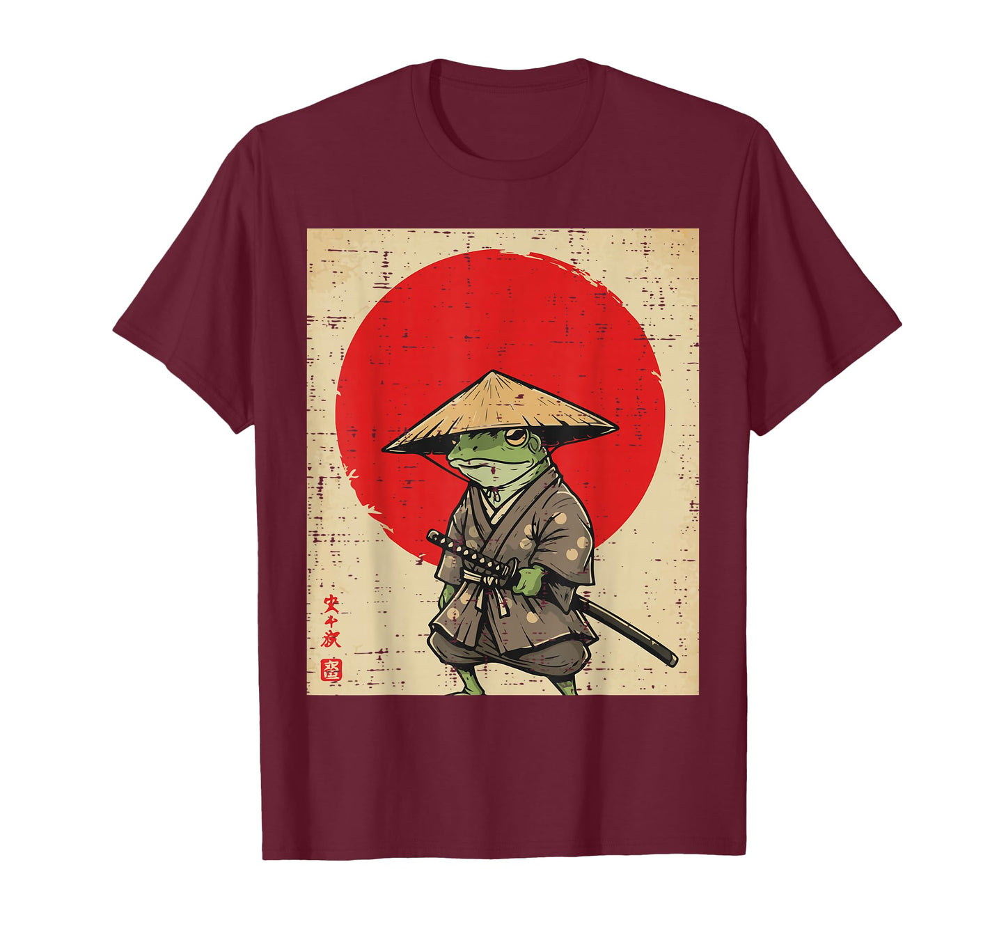 Japanese Frog Samurai Katana Sun Kimono Art Men Women Kids T-Shirt