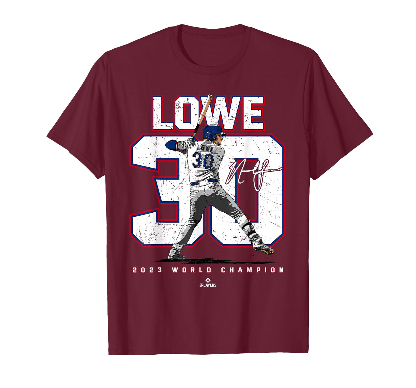 Player Number 2023 World Champion Nathaniel Lowe Texas MLBPA T-Shirt