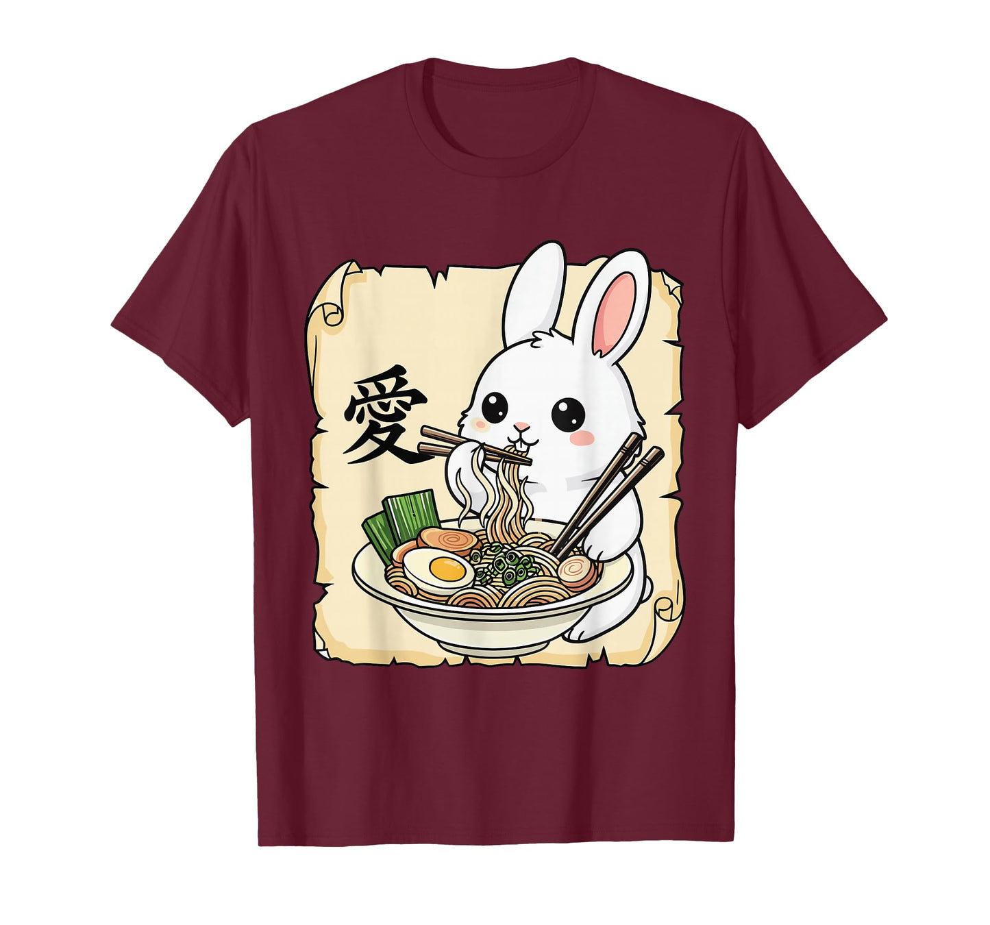Funny Bunny Ramen Kawaii Anime Japanese Graphic Women Men T-Shirt