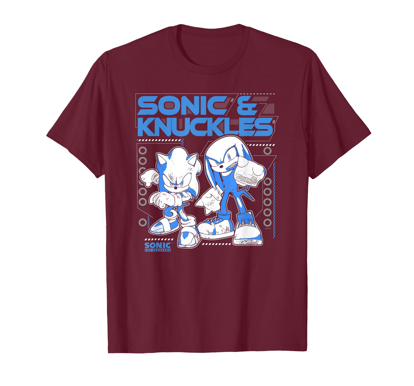 Sonic The Hedgehog Sonic & Knuckles Teamup Distressed T-Shirt