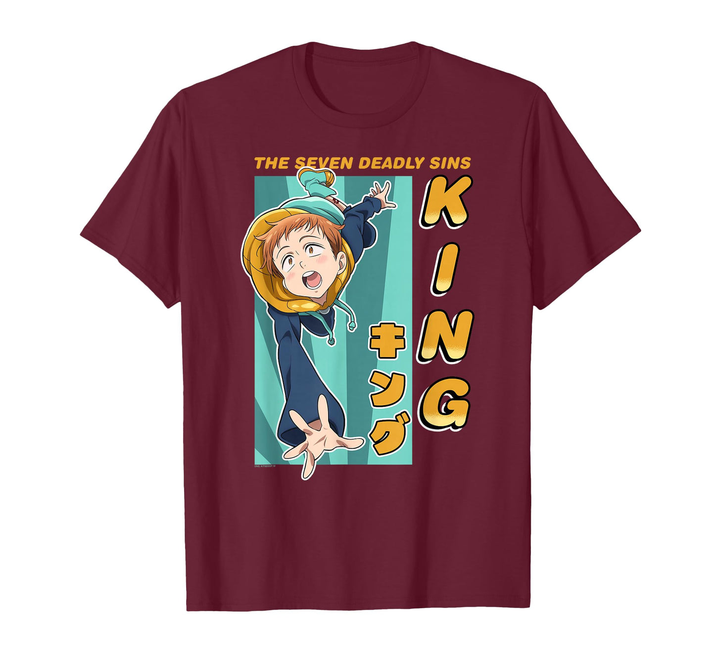 The Seven Deadly Sins King Colorful Portrait Anime T-Shirt