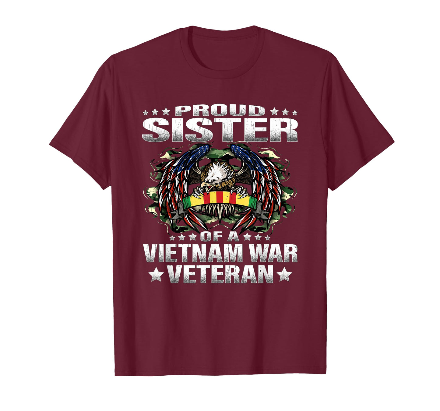 Proud Sister Of A Vietnam Veteran Military Vets Sibling Gift T-Shirt
