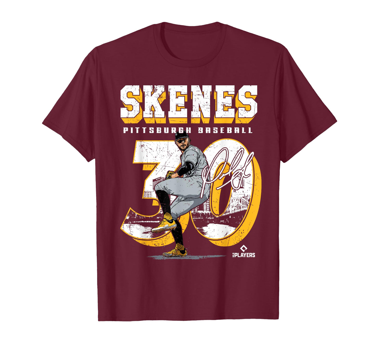 Paul Skenes | Pittsburgh MLB Baseball Players| MLBPSK205M T-Shirt