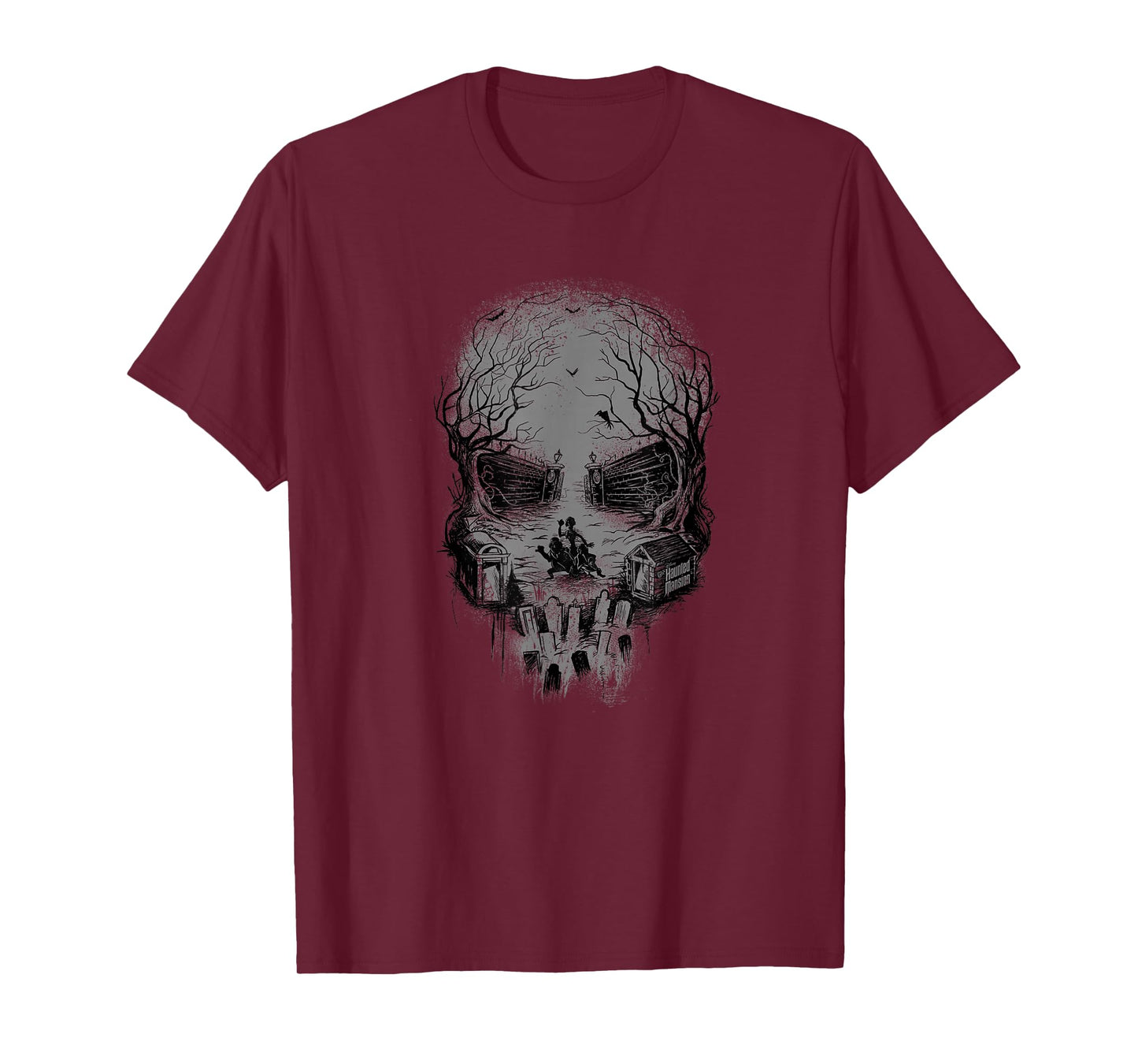 The Haunted Mansion Skull Shaped Graveyard Wide Shot T-Shirt