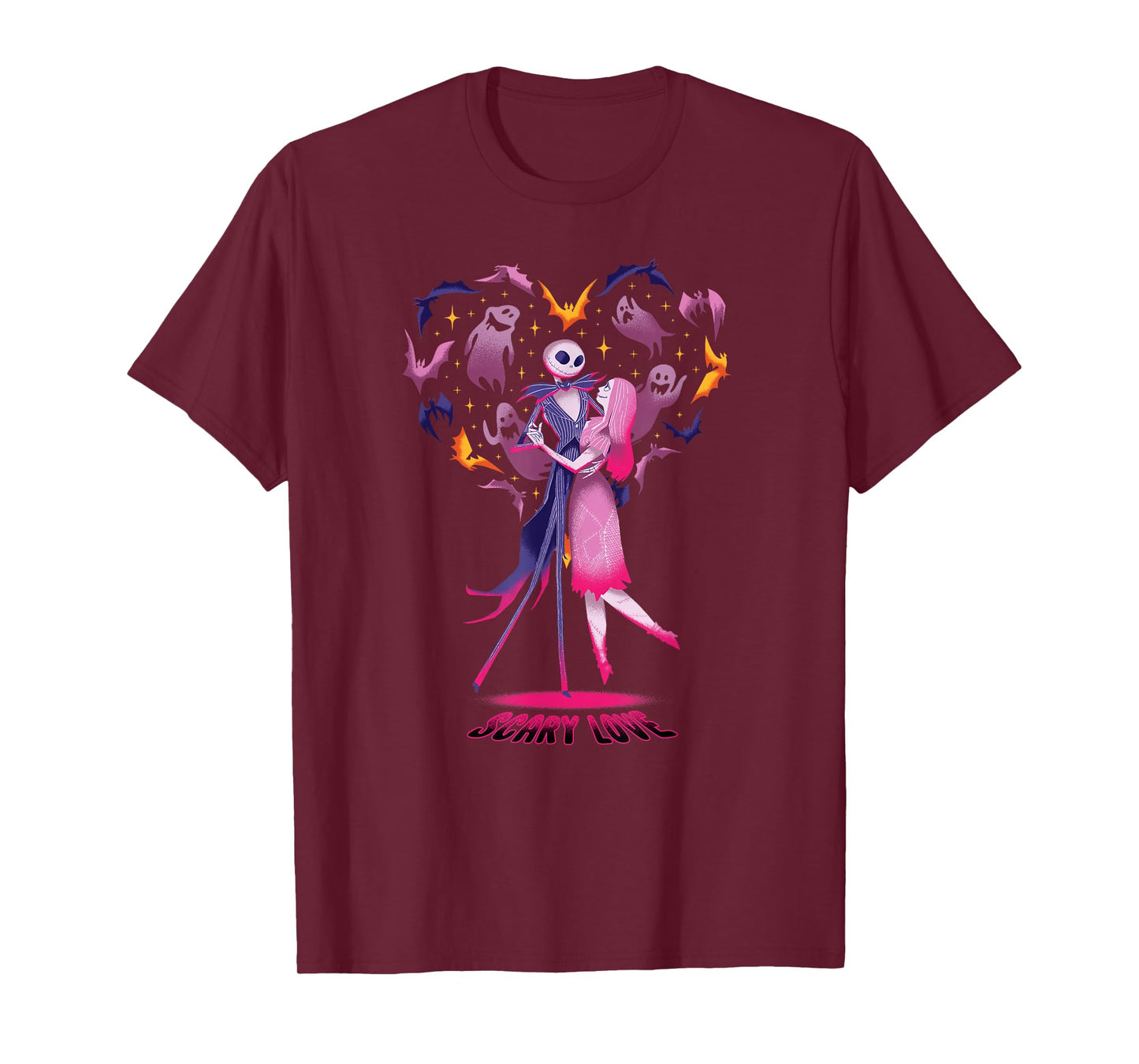 Disney The Nightmare Before Christmas Jack Sally Scary Love T-Shirt