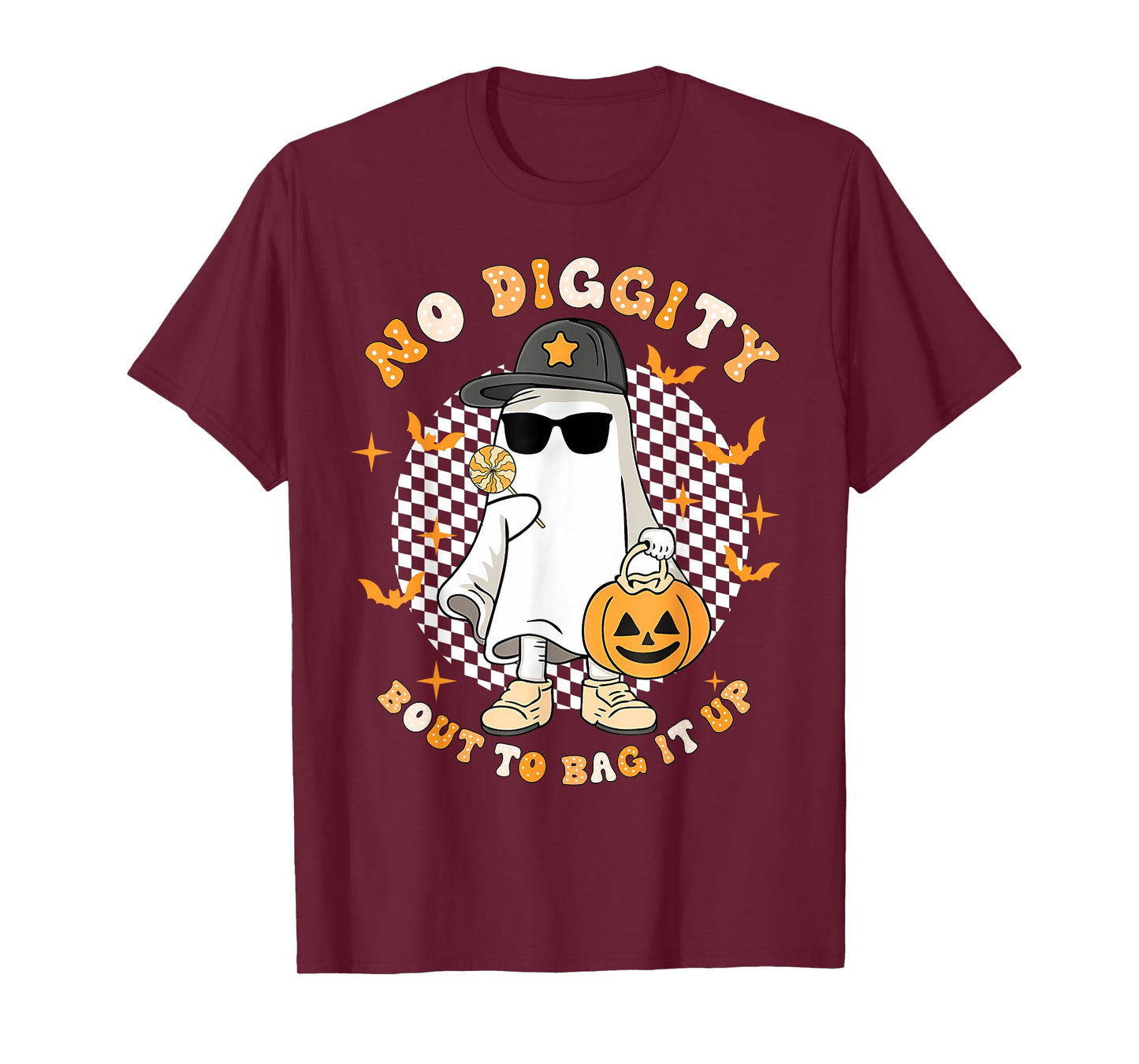 No Diggity Bout To Bag It Up Ghost Halloween Boys Toddler T-Shirt