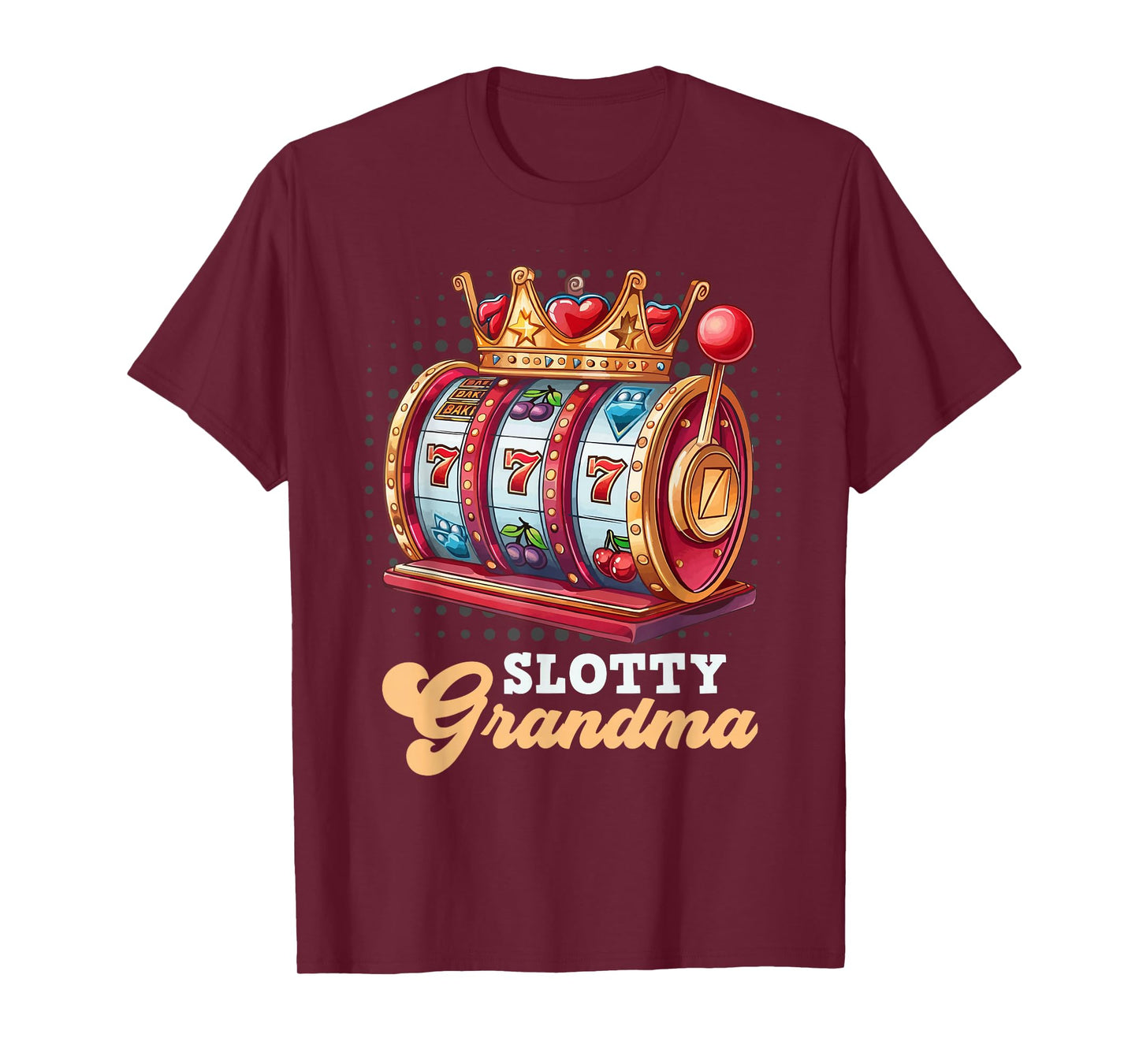 Slot Machine Casino Granny SLOTTY GRANDMA Jackpots T-Shirt