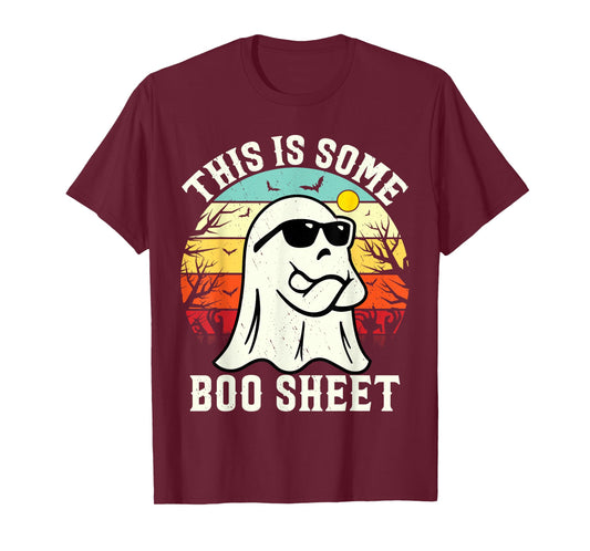 This Is Some Boo Sheet Ghost Retro Halloween Funny Halloween T-Shirt