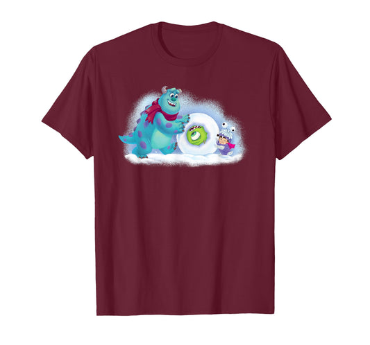 PIXAR Monsters Inc. Mike, Sully & Boo Holiday Snowball T-Shirt