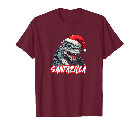 Santazilla Japanese Monster Kaiju Christmas T-Shirt