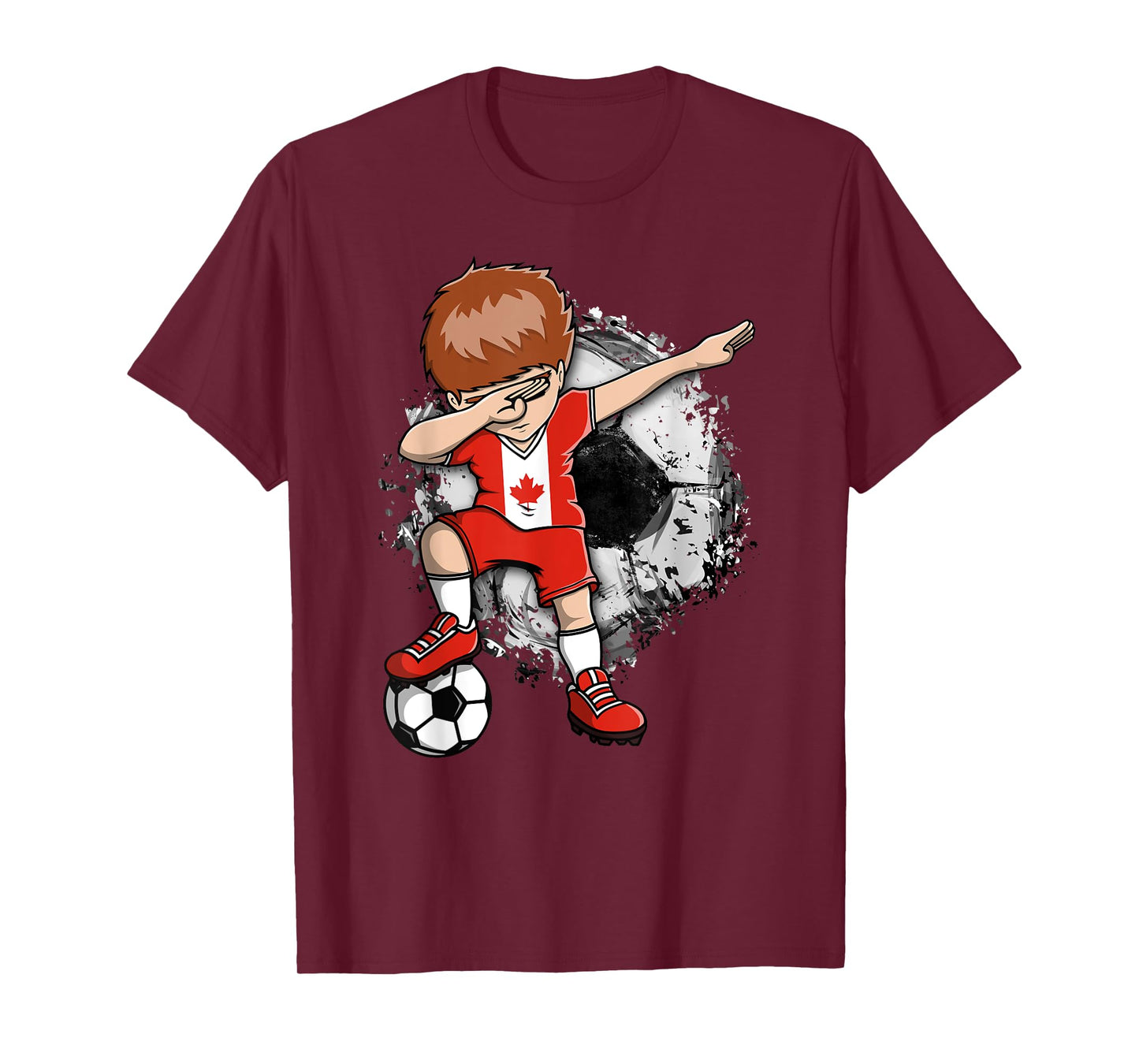 Dabbing Soccer Boy - Canada Jersey Canadian Soccer Fans T-Shirt