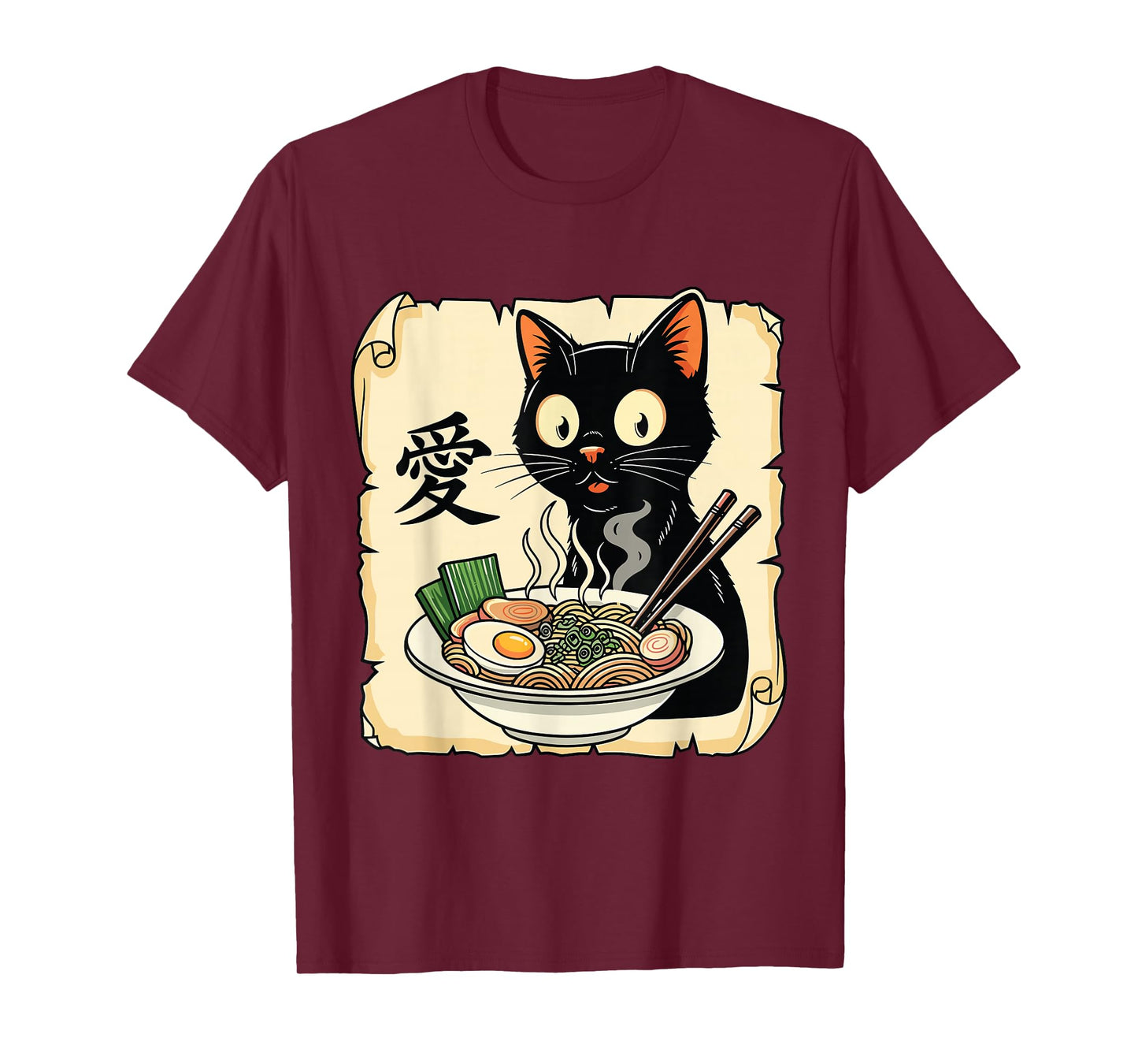 Funny Cat Ramen Kawaii Anime Japanese Graphic Women Men T-Shirt