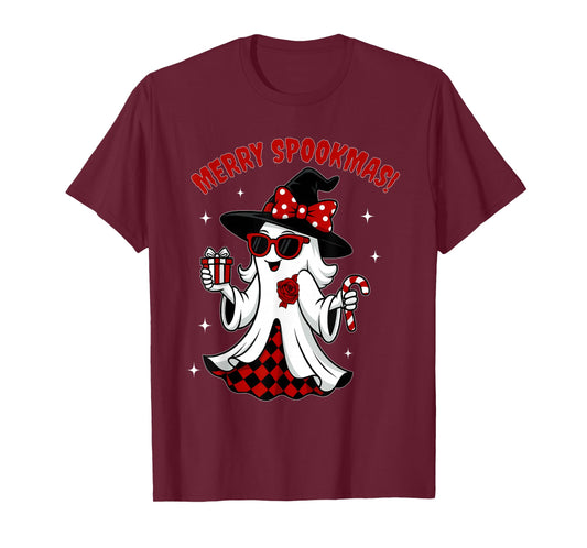 Merry Spookmas Funny Christmas Ghost T-Shirt