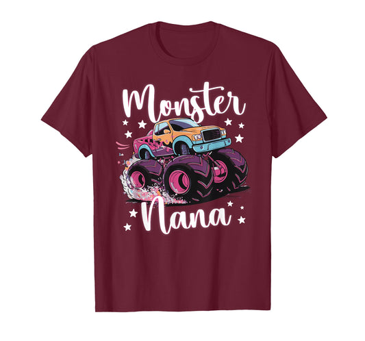 Monster Nana Proud Monster Truck Nana Grandma T-Shirt