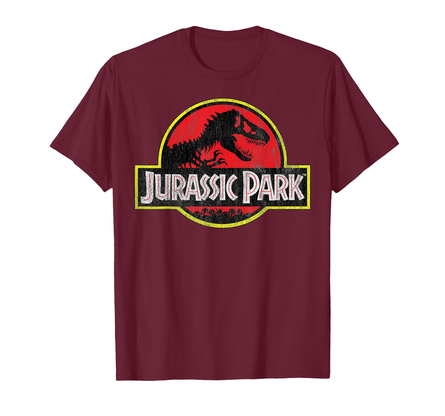 Jurassic Park Distressed Original Park Logo T-Shirt Small