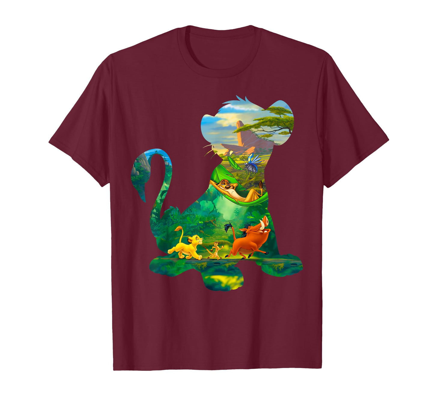 Disney Lion King Simba Silhouette Graphic T-Shirt T-Shirt