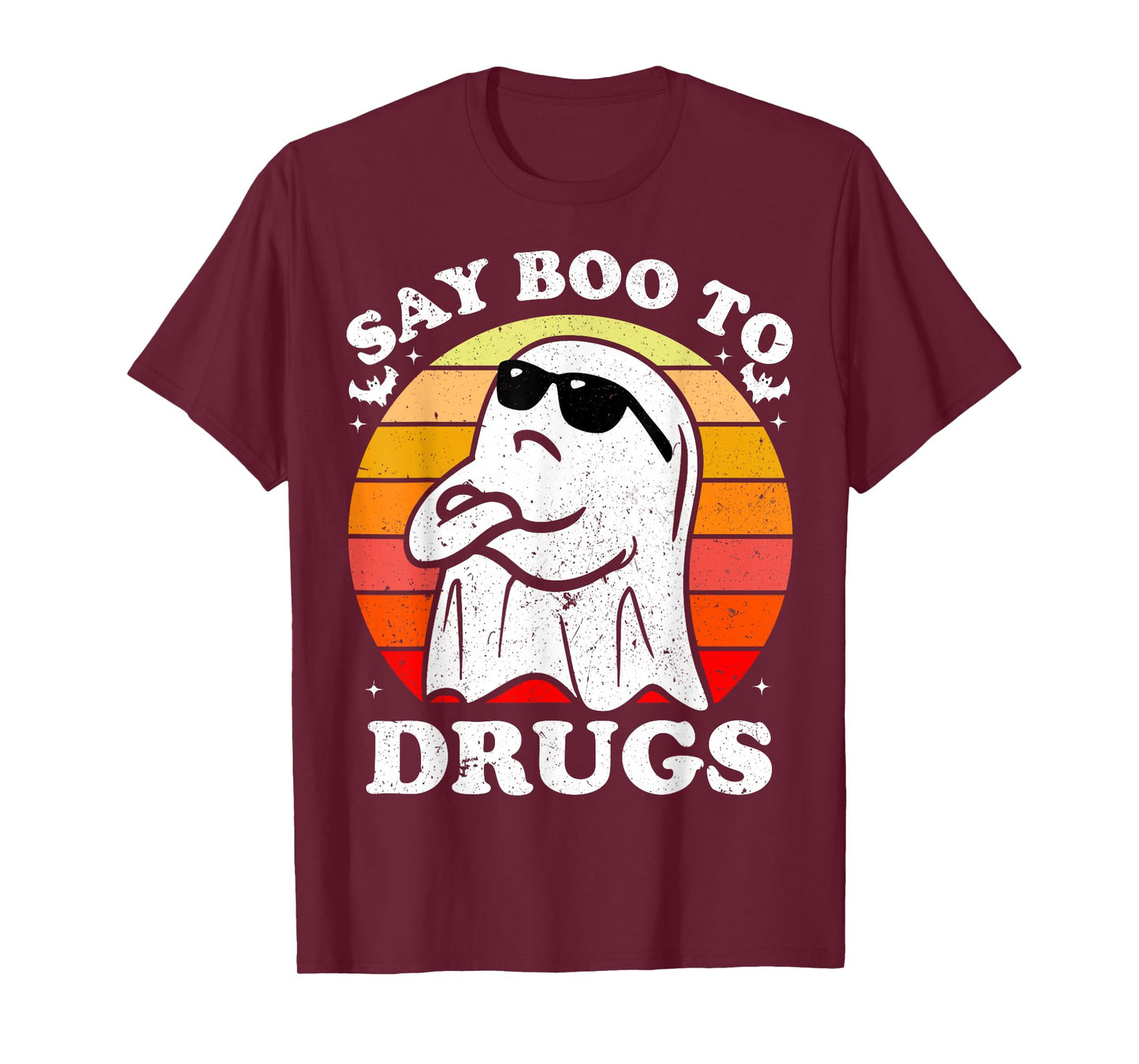 Say Boo to Drugs Anti-Drug Ghost Halloween Red Ribbon Week T-Shirt
