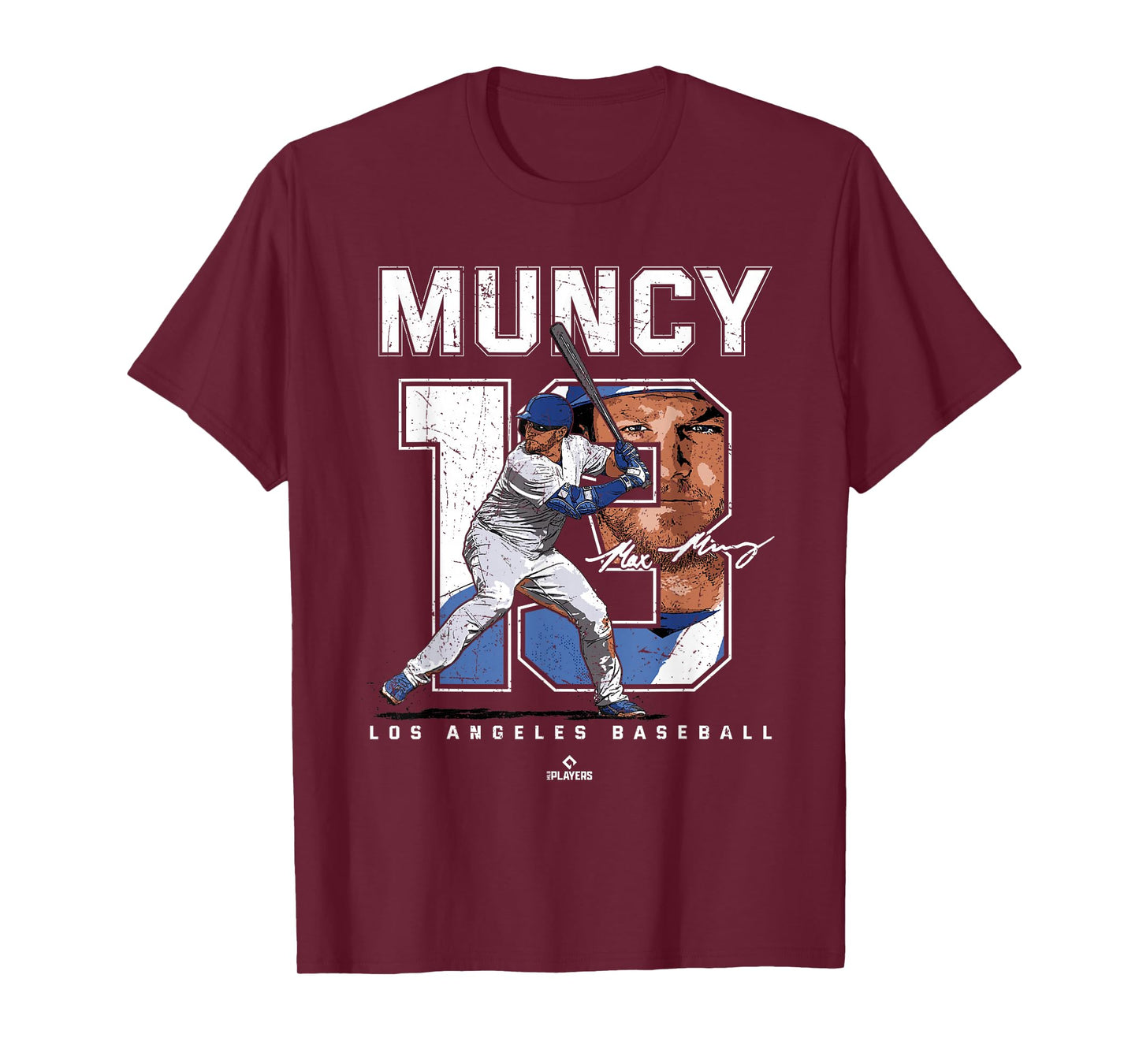 Number and Portrait Max Muncy Los Angeles MLBPA T-Shirt