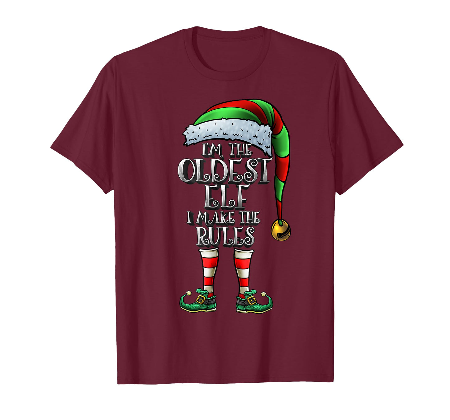 The Oldest Elf Shirt Matching Family Oldest Christmas Elf T-Shirt