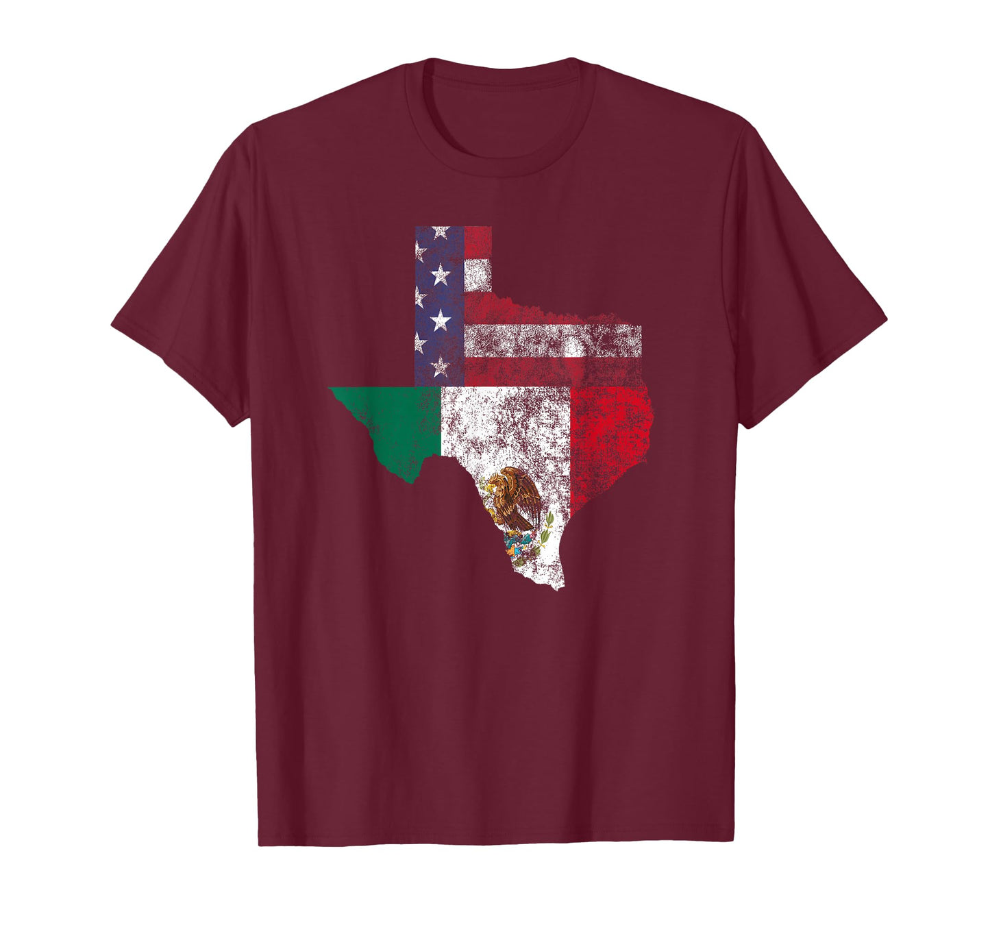 Texas Mexico American Flag Cinco De Mayo Mexican T Shirt T-Shirt