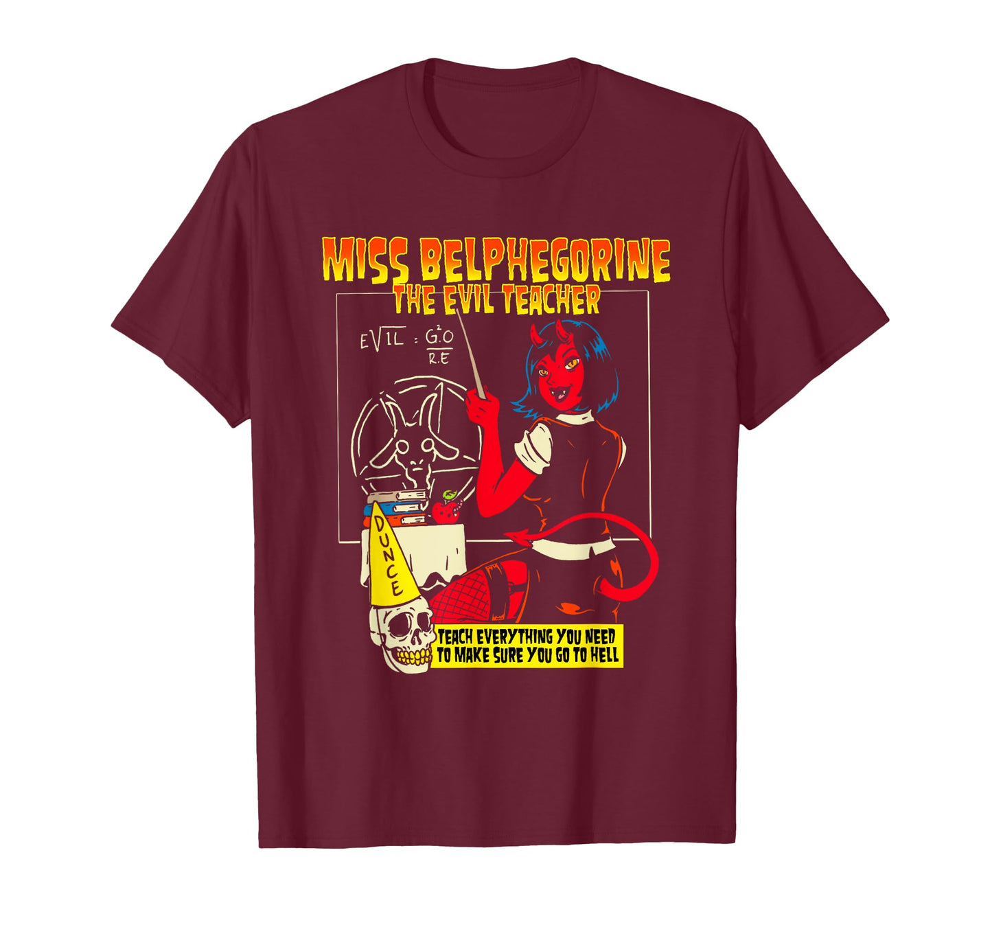 Miss Belphegorine Belphegor Demon Succubus Evil Teacher T-Shirt for Men Women