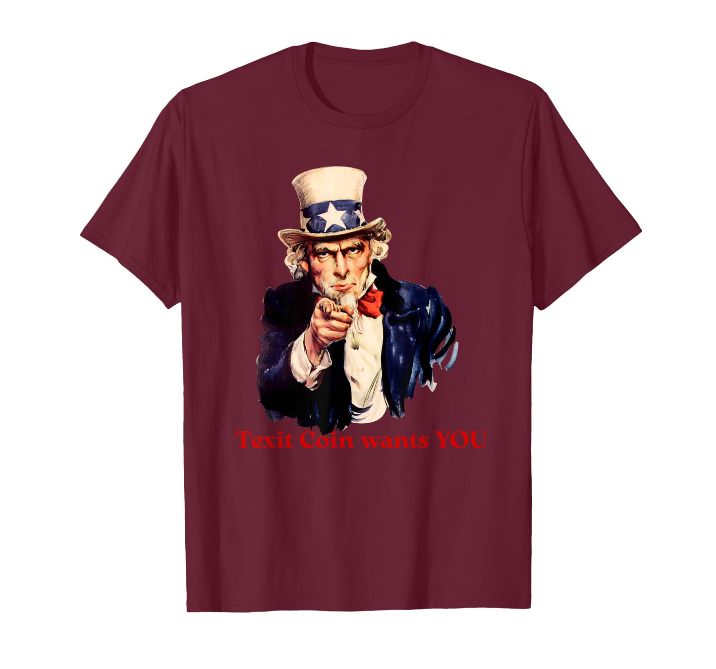 Uncle Sam Texit Coin Funny Patriotic Texas Vintage T-Shirt