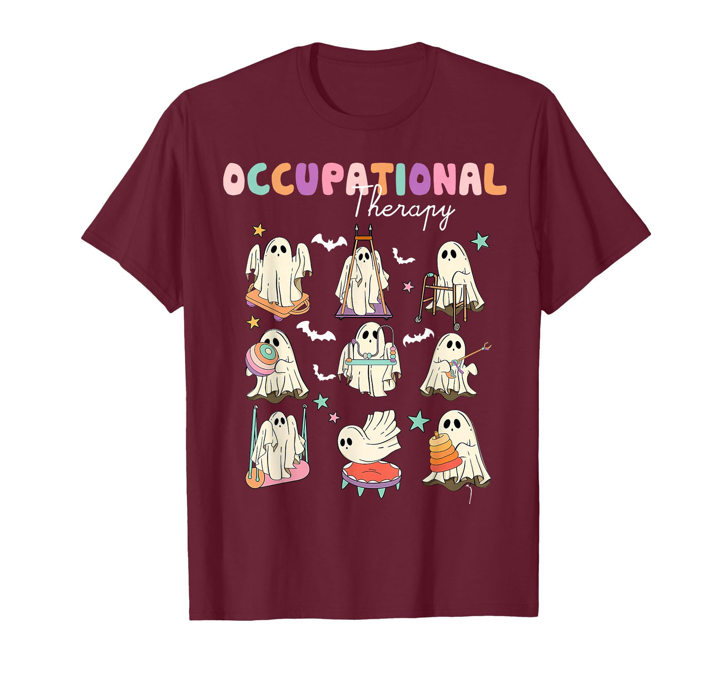 OT Occupational Therapy Halloween Retro Ghost OT Halloween T-Shirt