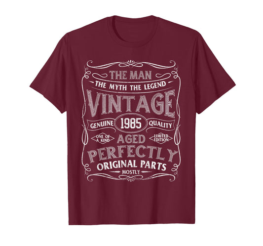 Man Myth Legend Vintage 1985 Year Of Birth Birthday T-Shirt