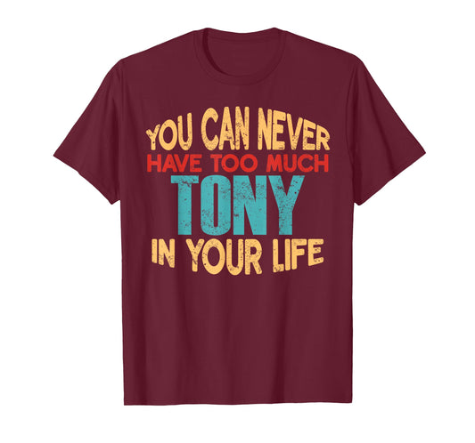 Funny Tony Personalized Tshirt First Name Joke Item T-Shirt