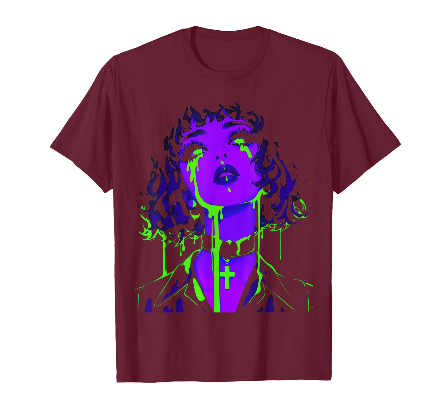 Cybergoth Cybercore Grunge Punk Goth Girl Alt Anime Manga T-Shirt