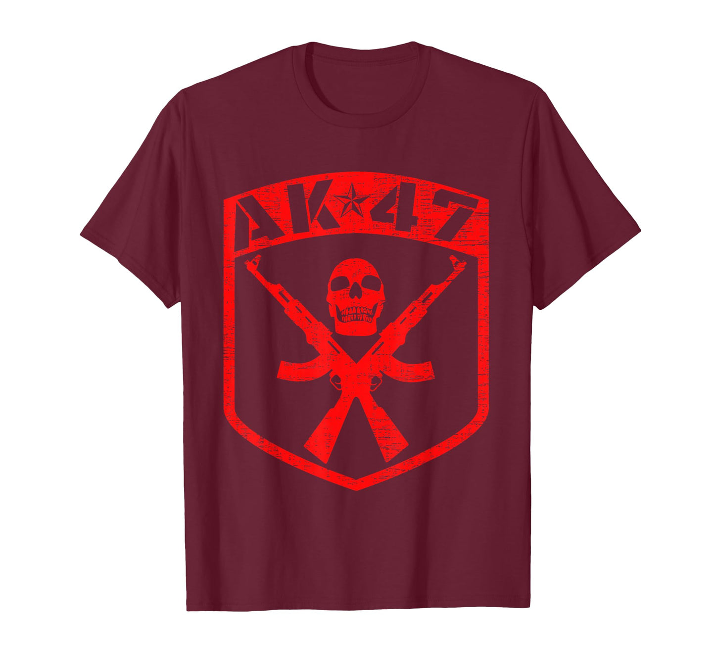 Kalashnikov Skull AK-47 Assault Rifle Gun T-Shirt