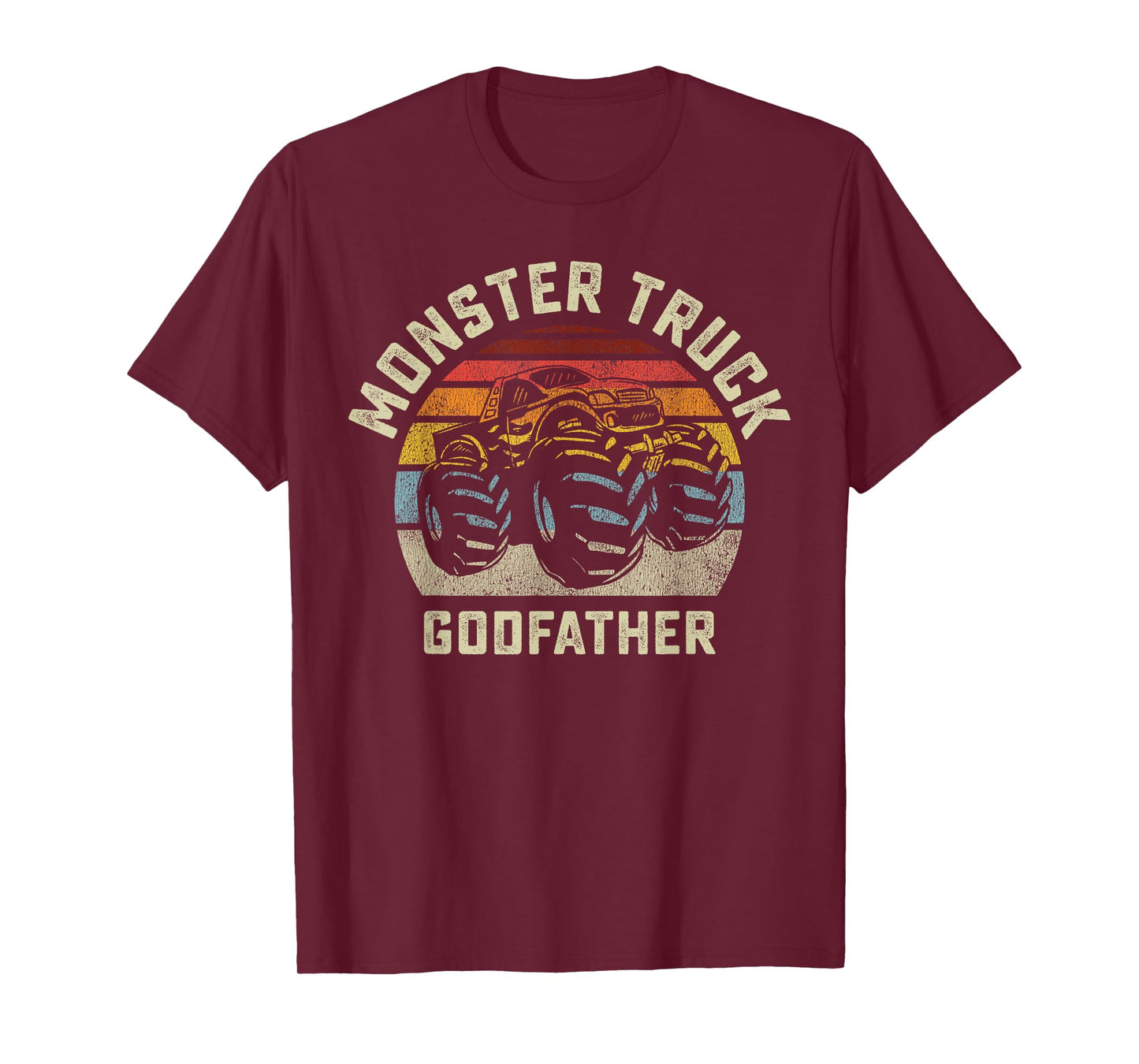 Monster Truck Godfather Vintage Retro Style Men T-Shirt