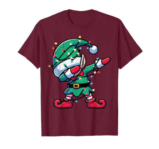 Christmas Elf Dab Cute Xmas Boys Girls Kids Toddler Youth T-Shirt