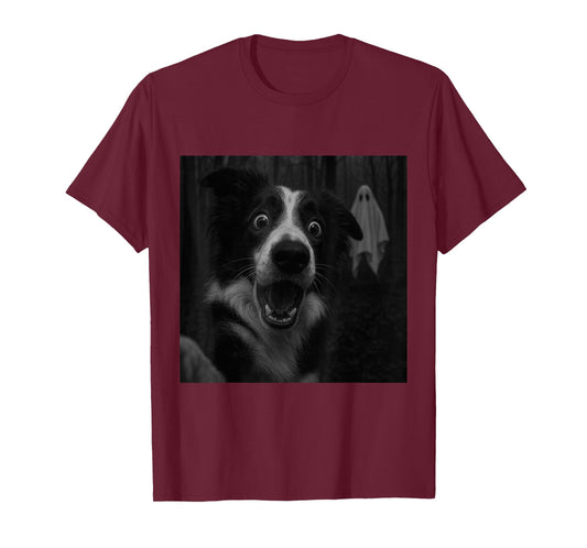Border Collie Ghost Spooky Halloween T-Shirt