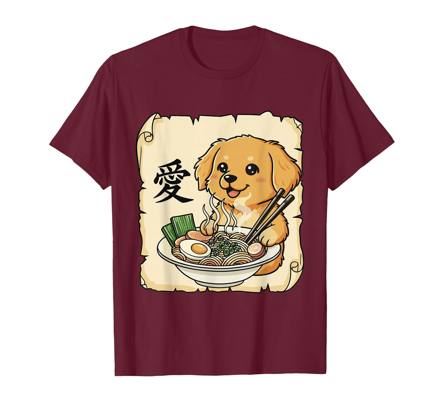 Funny Dog Ramen Kawaii Anime Japanese Graphic Women Men T-Shirt