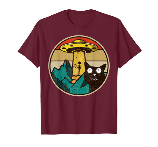 UFO - Crazy Cat & Alien T-Shirt