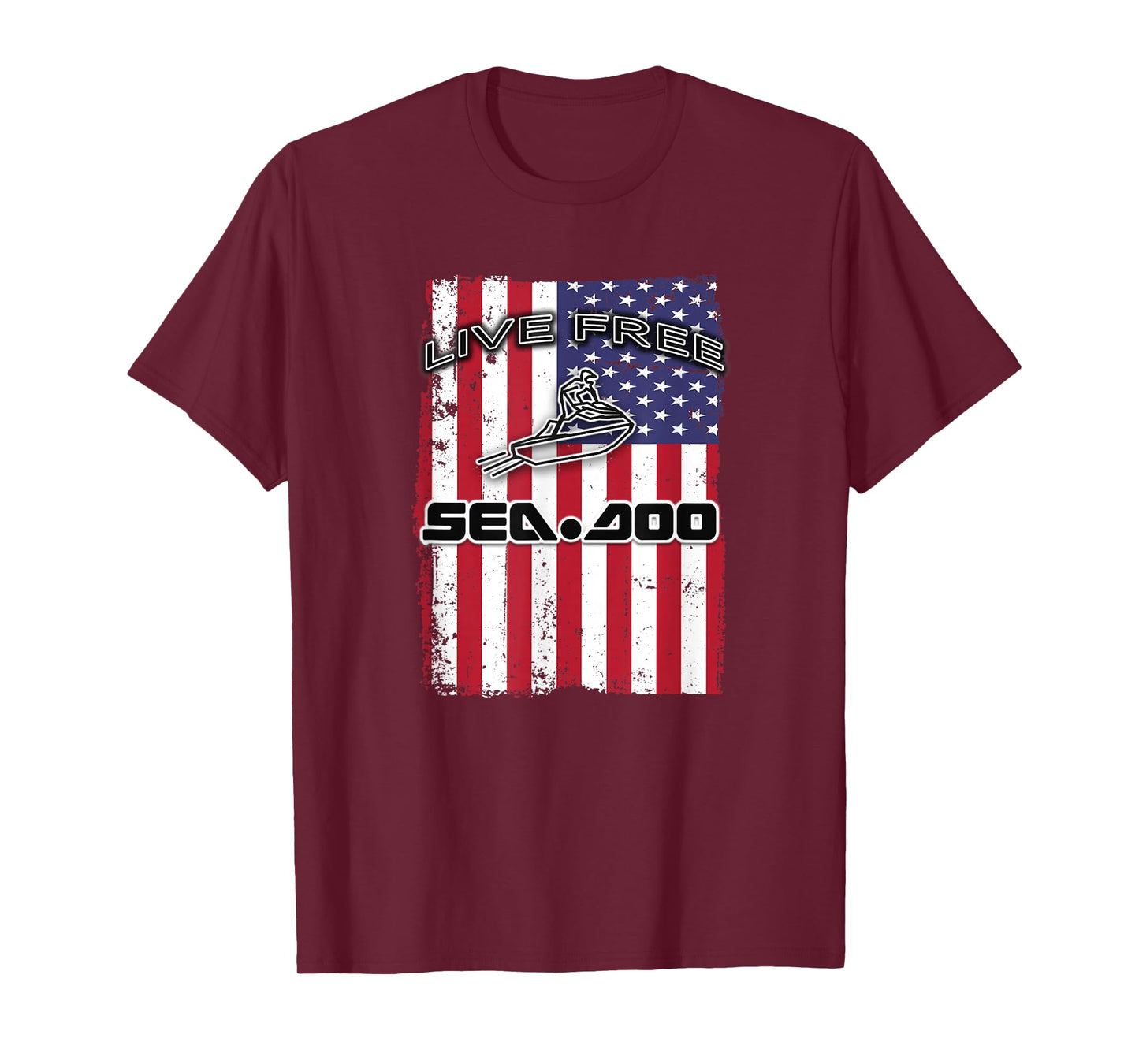 Big Wave - Seadoo American Live Free T-Shirt