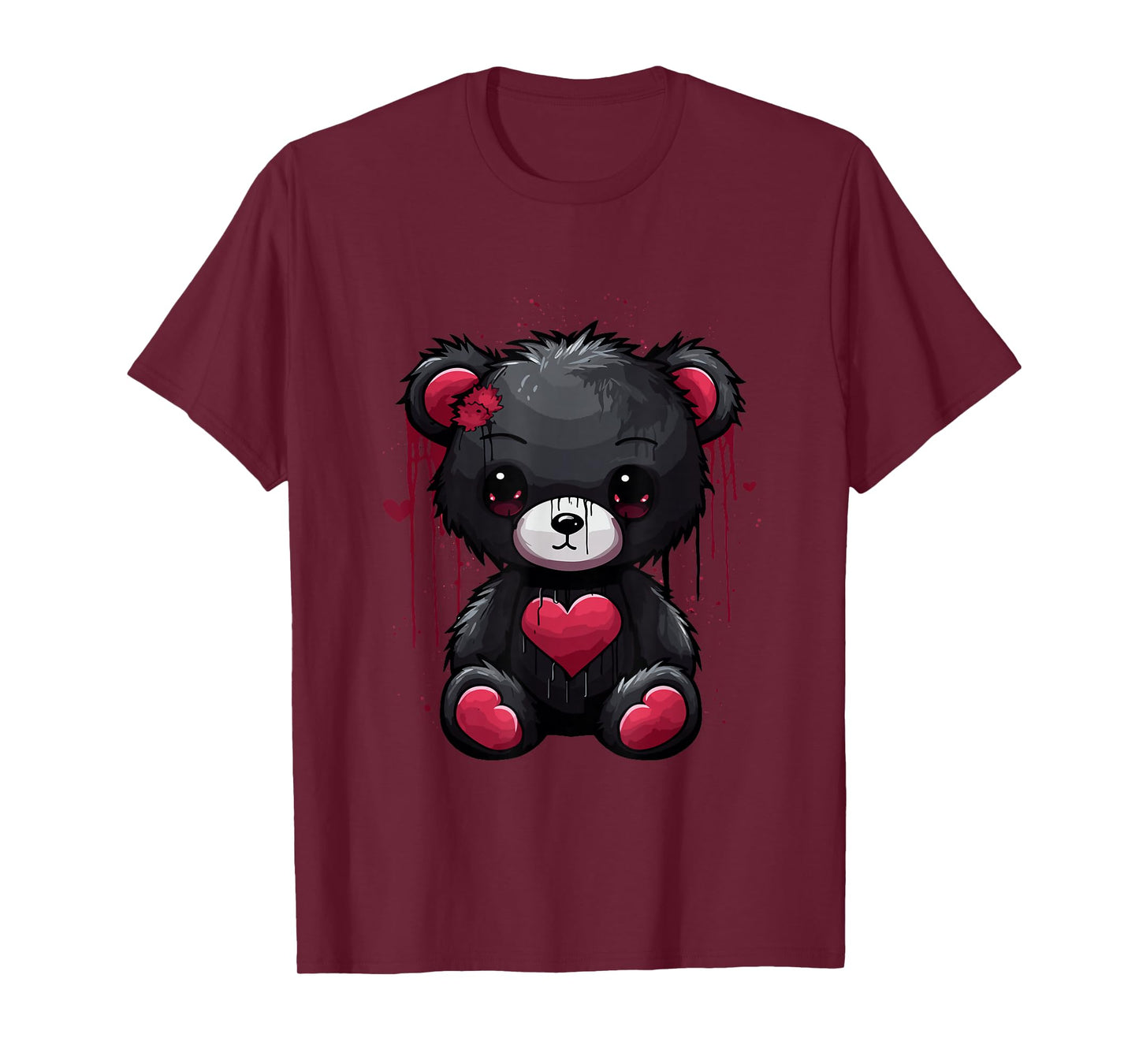Emo Teddy Bear Goth Bear Creepy Teddy Bear T-Shirt