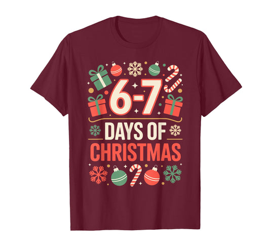 67 Meme Christmas Holiday Funny Six Seven Gen Alpha Z T-Shirt