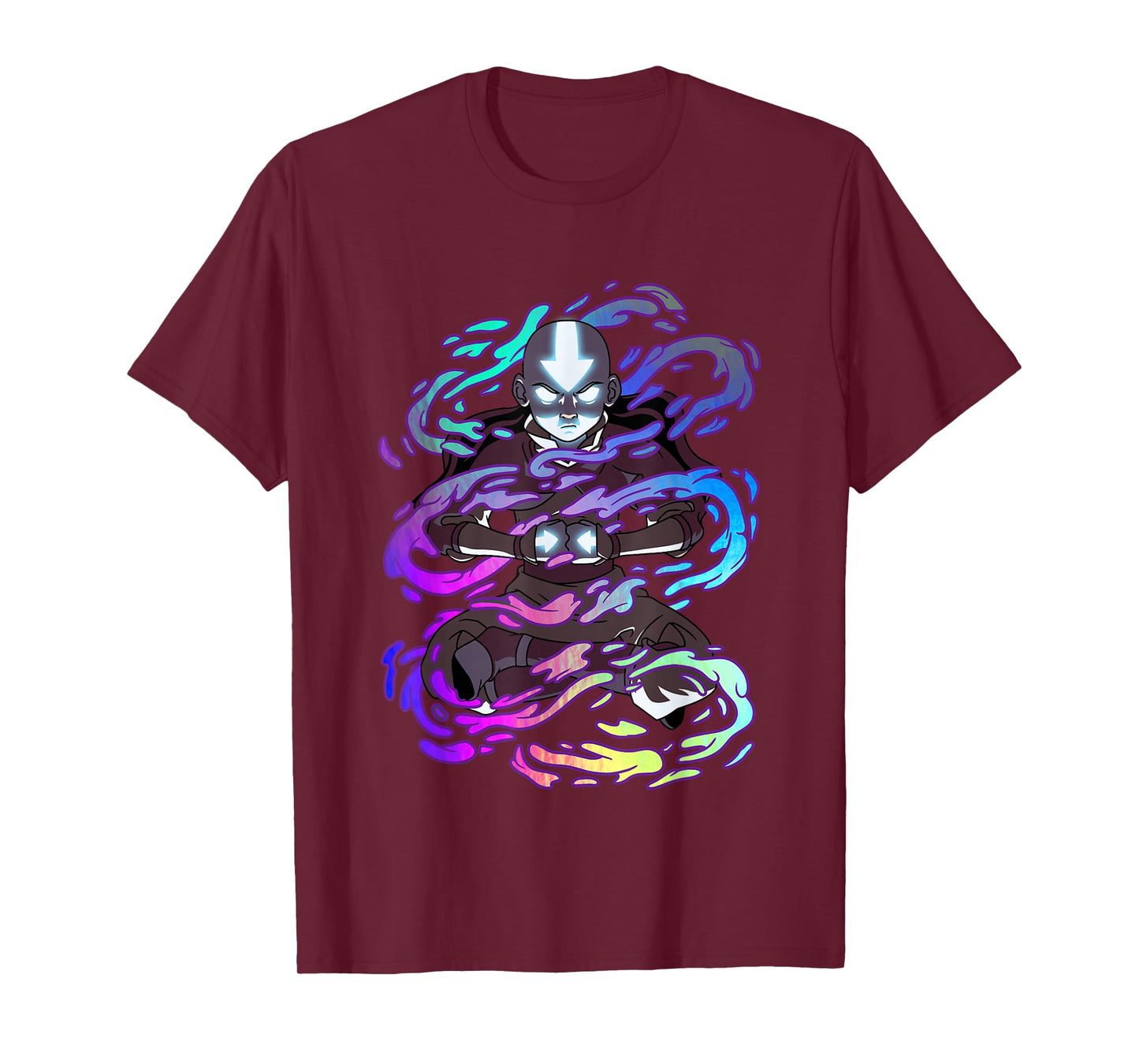 Avatar: The Last Airbender Rainbow Neon Spiral Aang T-Shirt