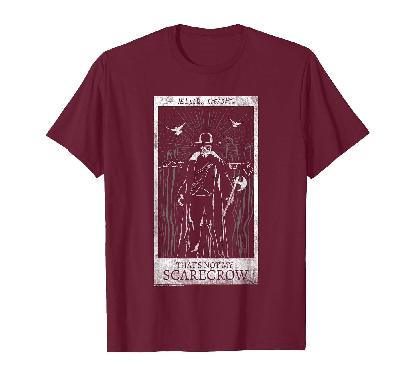 Jeepers Creepers Halloween Not My Scarecrow Retro Tarot Card T-Shirt