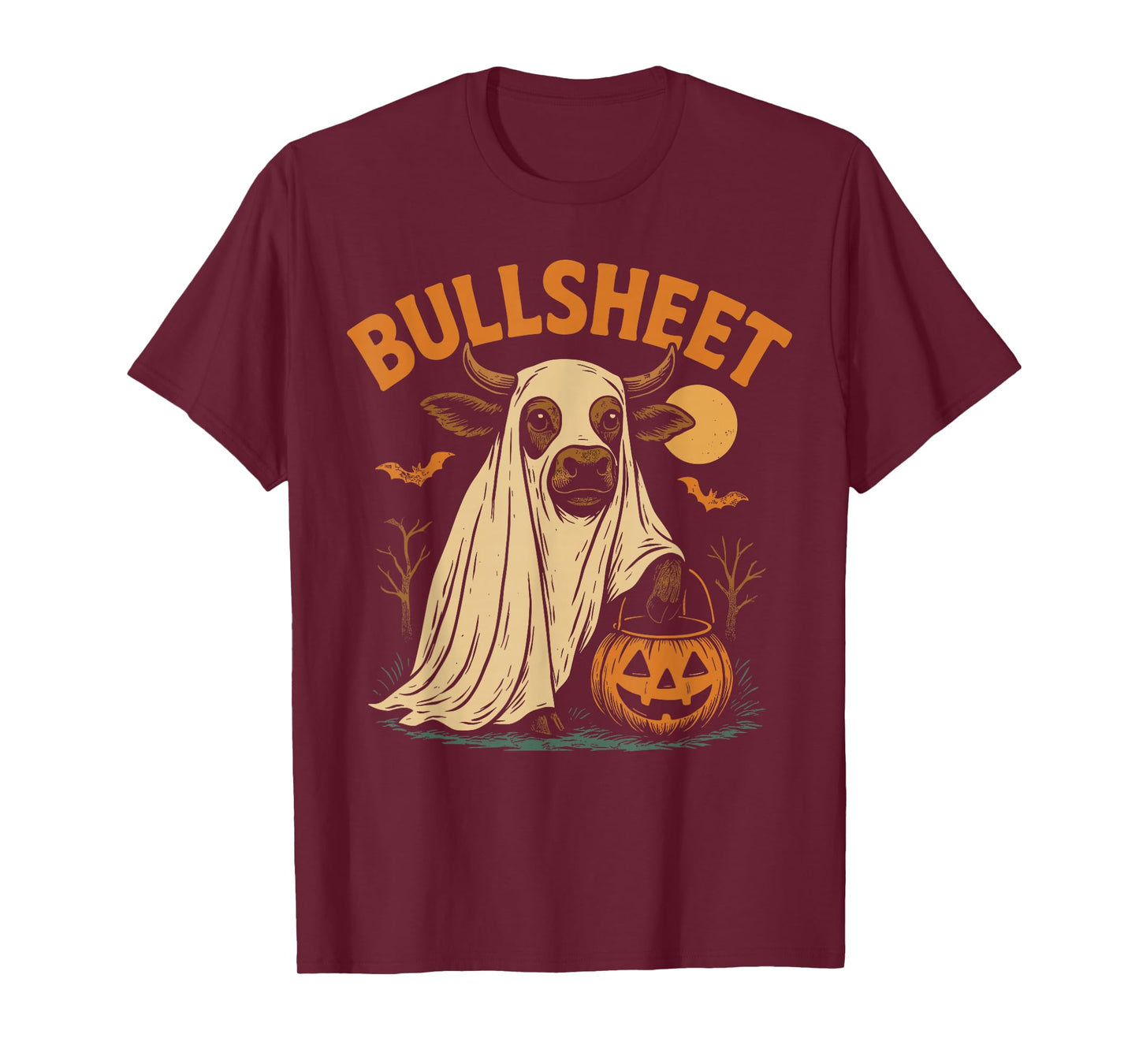 Bullsheet Ghost Cow - Funny Country Halloween T-Shirt