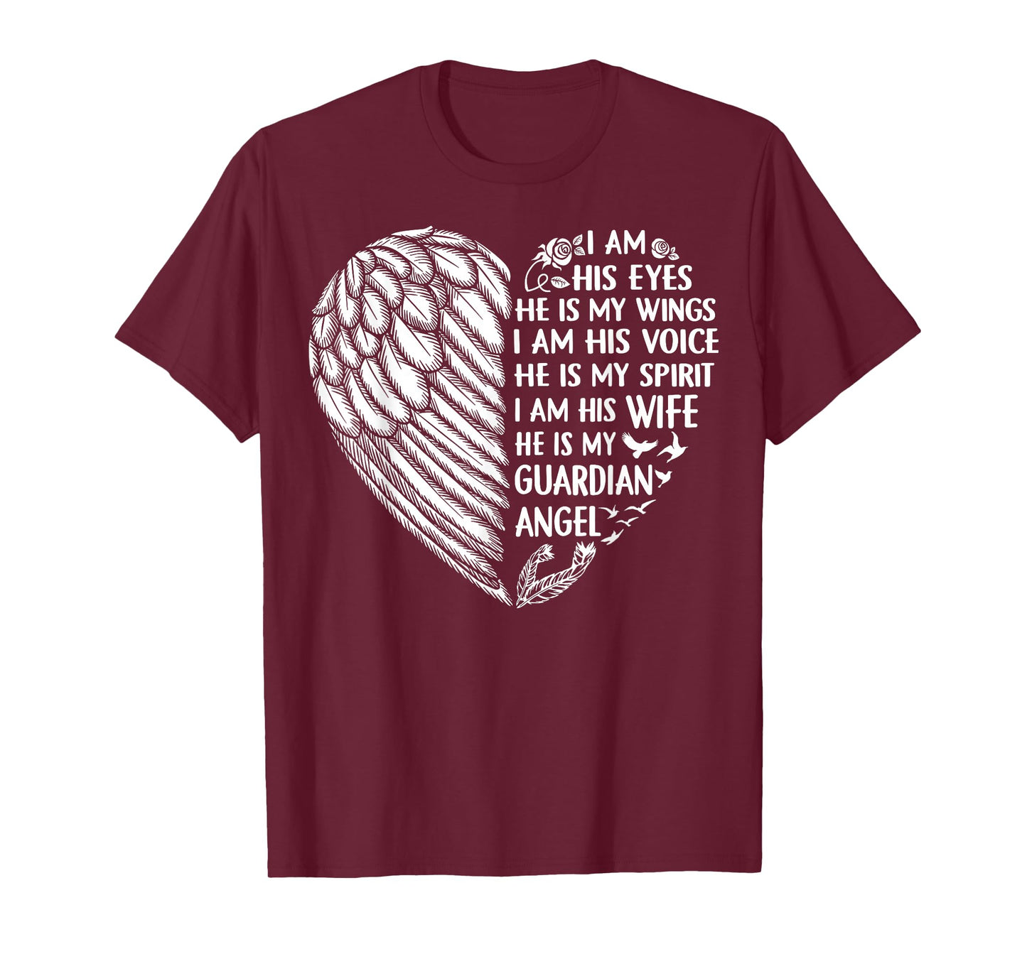 My Husband Is My Guardian Angel Shirt I Am His Wife T-Shirt