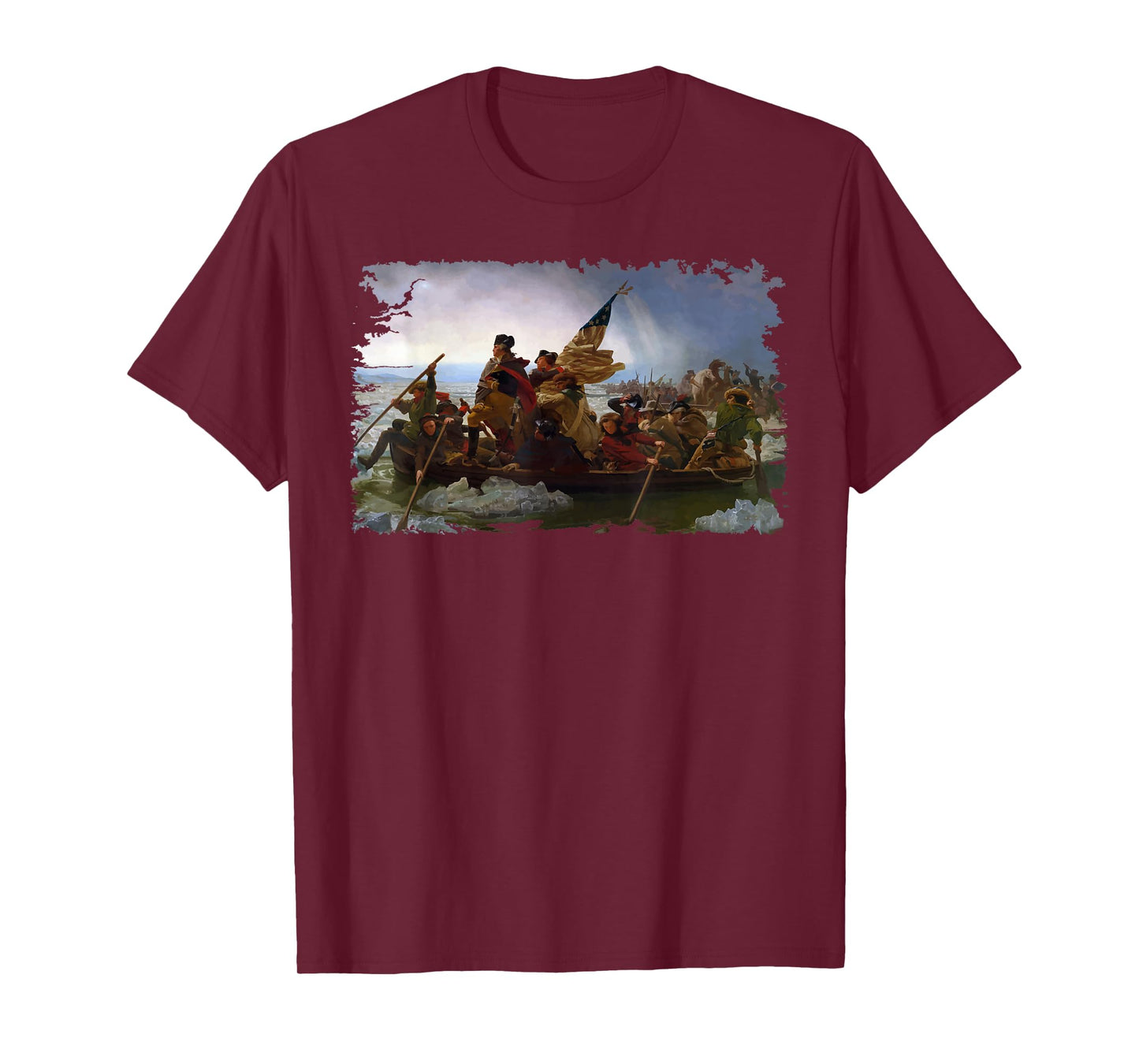 Right Out of My Mouth George Washington Crossing the Delaware Presidents Day T-Shirt