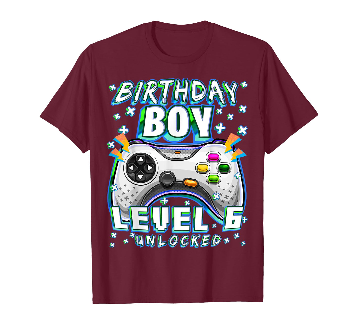 Level 6 Unlocked Video Game 6th Birthday Gamer Boys T-Shirt