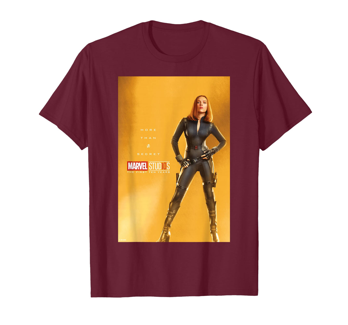 Marvel Studios 10 Years Black Widow Poster Graphic T-Shirt