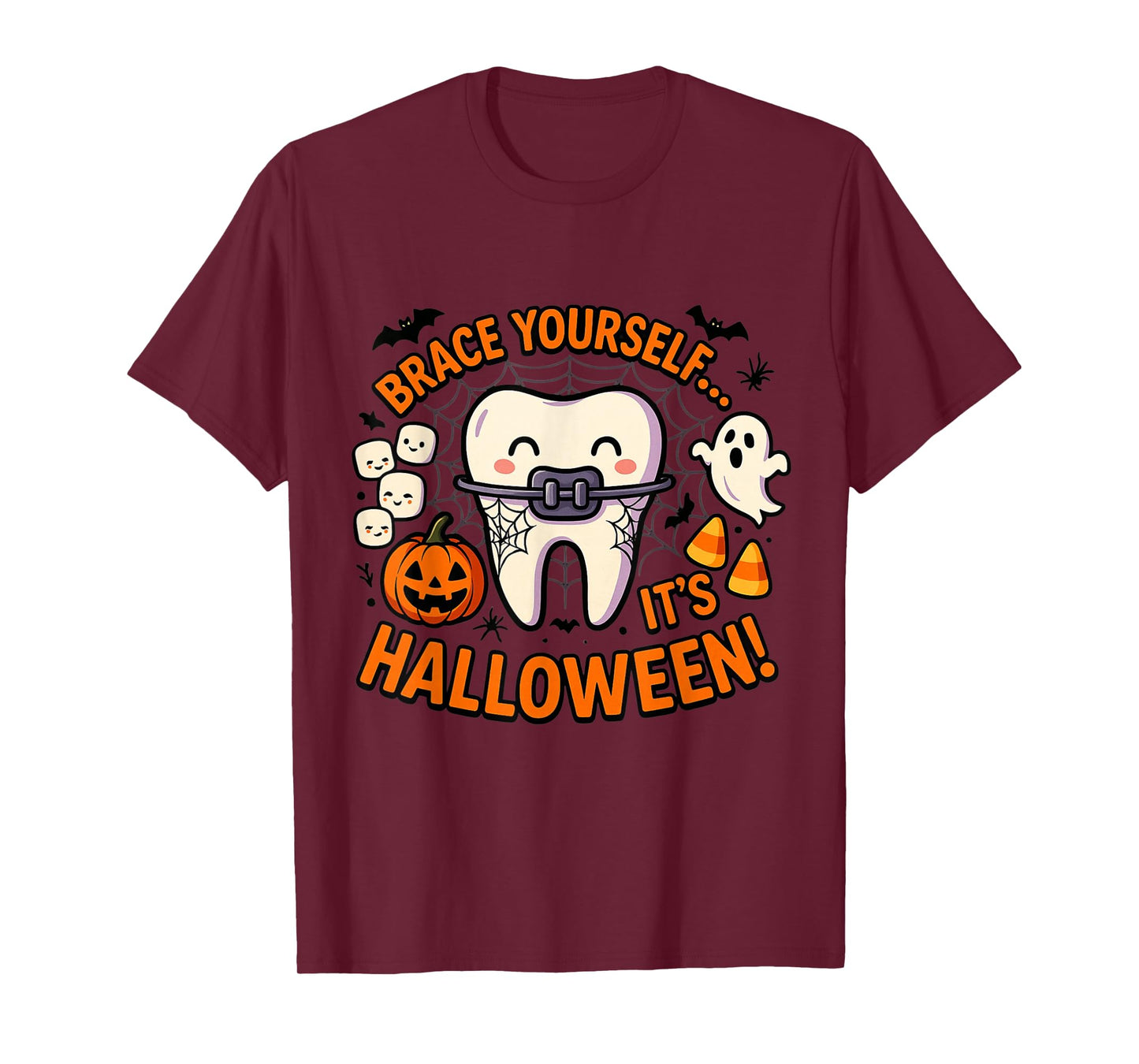 Brace Yourself Funny Tooth Halloween Costume Men Women Kids T-Shirt
