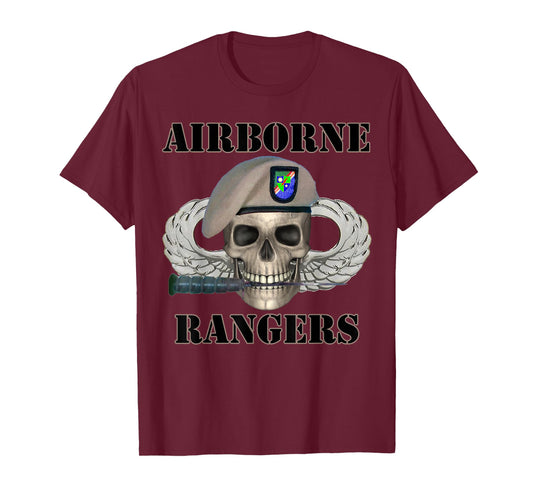 Airborne Rangers - Army Vets of Ft Benning Rangers Design T-Shirt