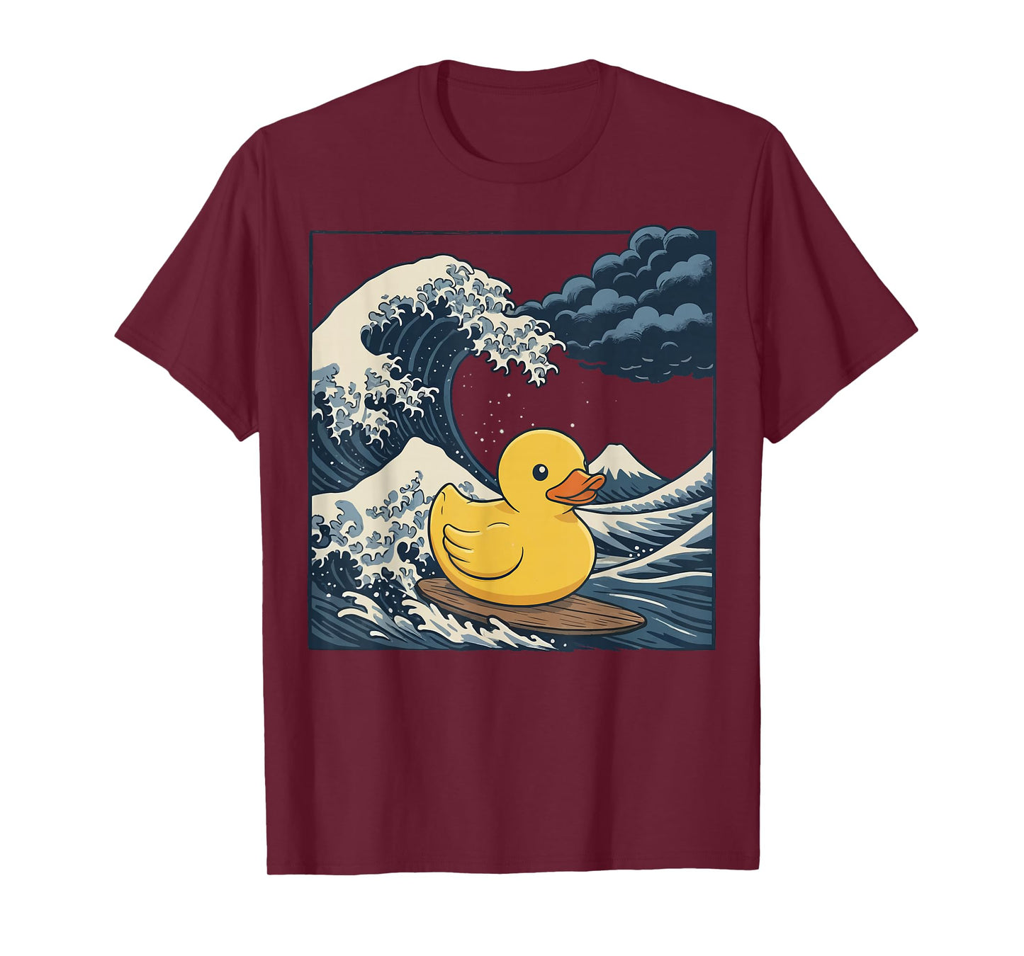 Rubber Duck Surfing Japanese Great Wave T-Shirt