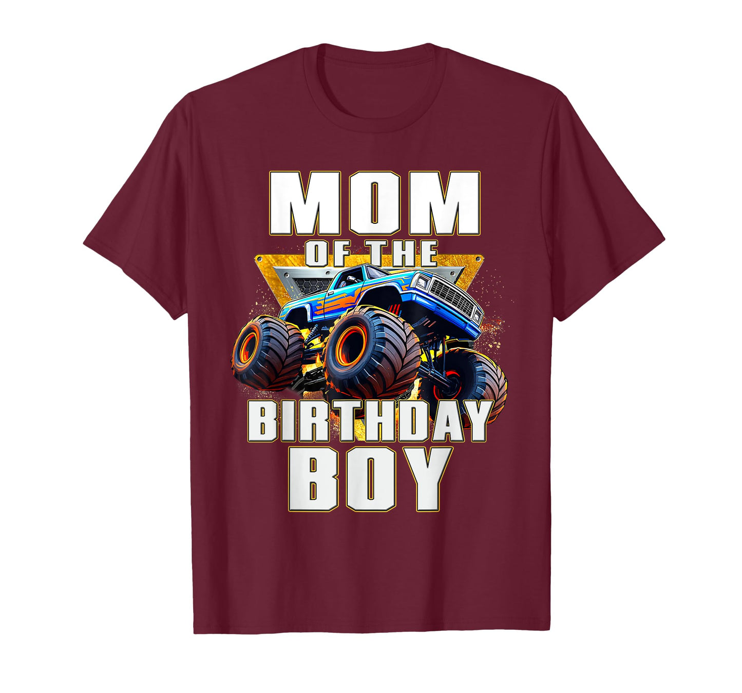 Kids Mom Of The Birthday Boy Monster Truck Birthday Party T-Shirt